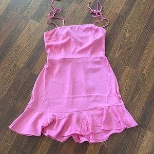 Pink express satin dress